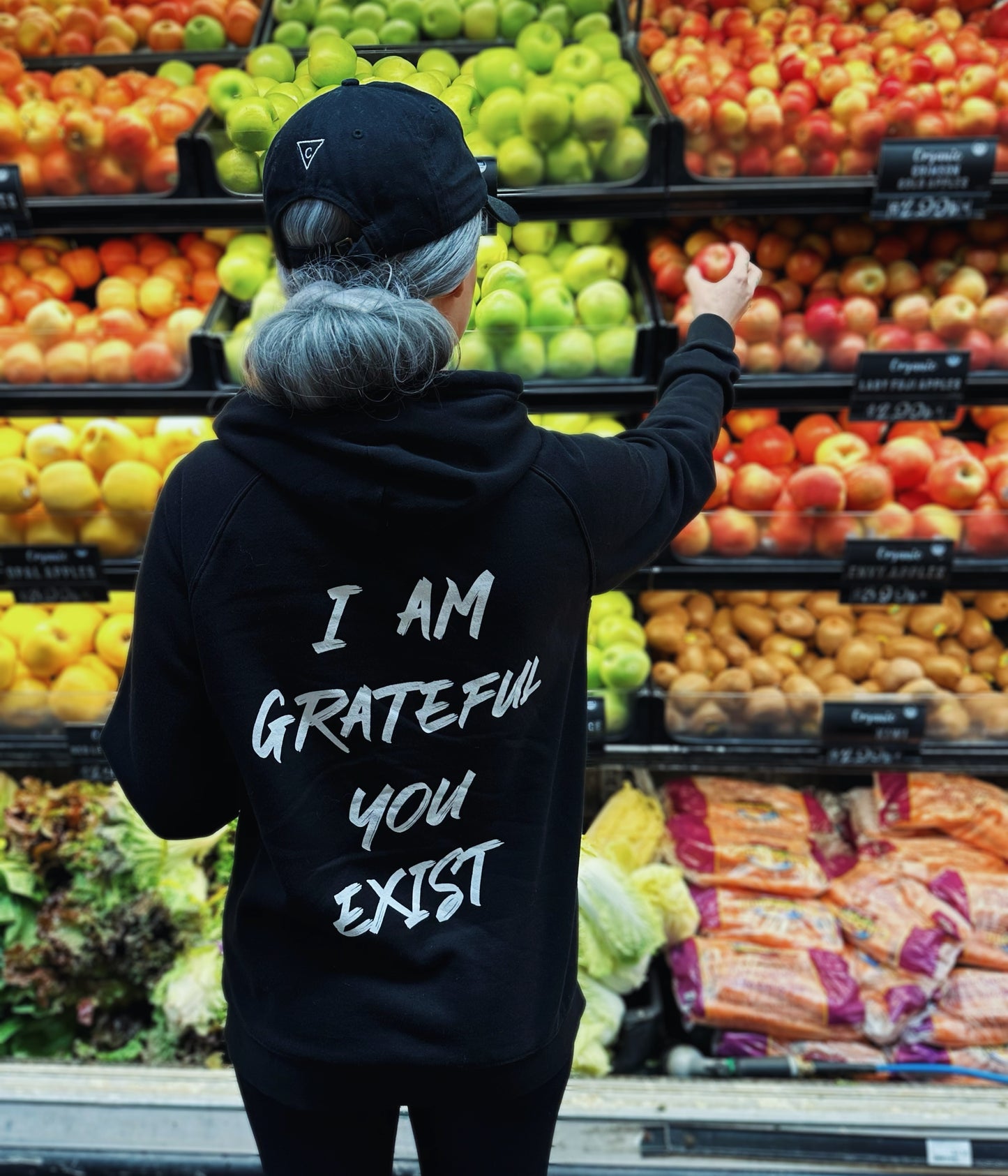 I am grateful you exist - Unisex Organic Eco Hoodie