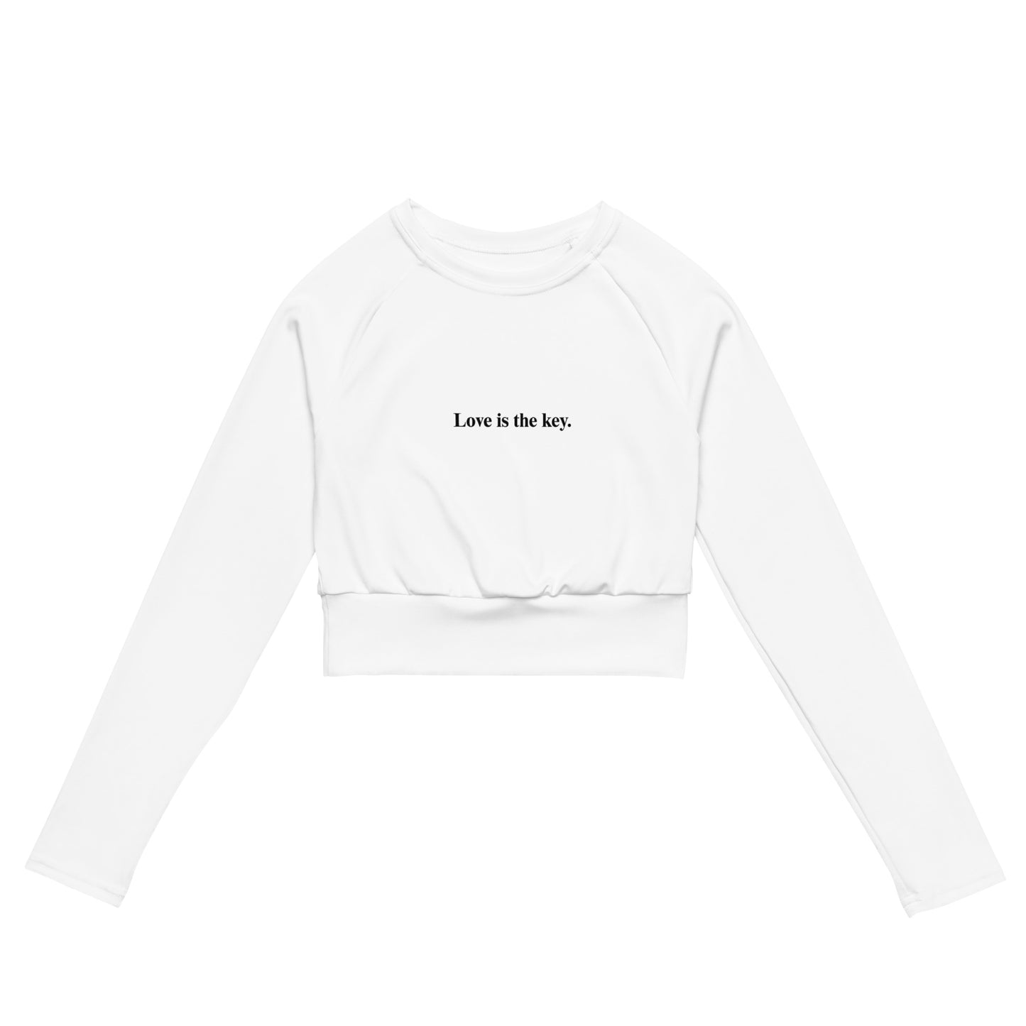 Love is key - Recycled long-sleeve crop top
