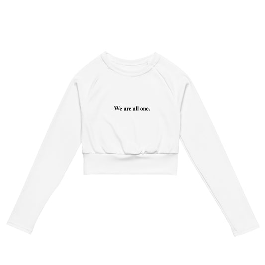 We are all one - Recycled long-sleeve crop top