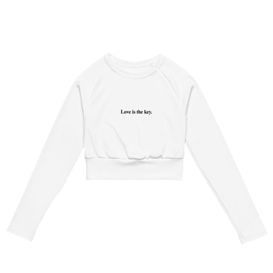 Love is key - Recycled long-sleeve crop top